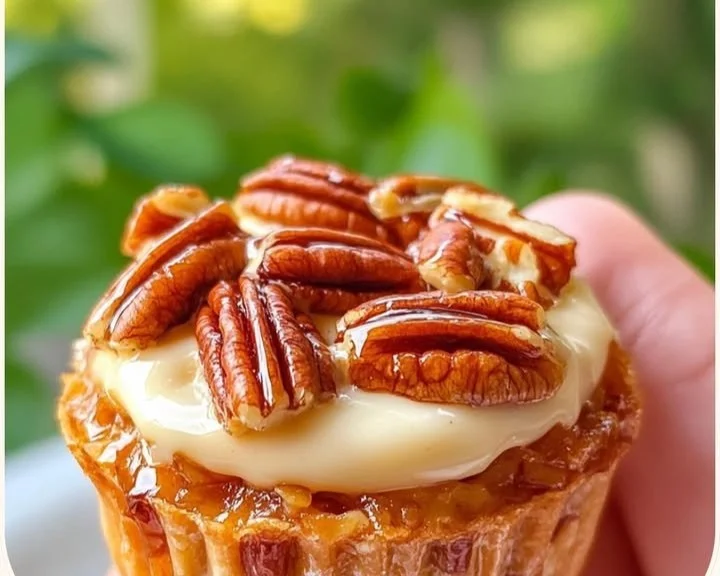 Mini Pecan Pie Lasagna Cups dessert showcasing layers of pecan pie flavor.