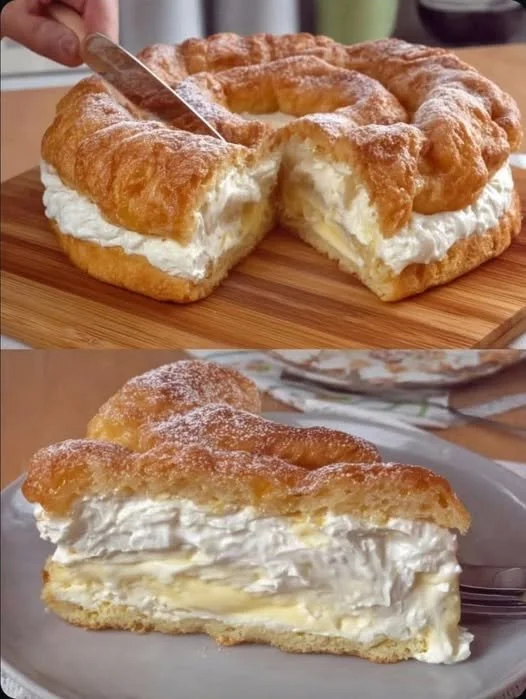 Easiest cream cheese cake sliced on a plate, showcasing its creamy texture and rich flavor.