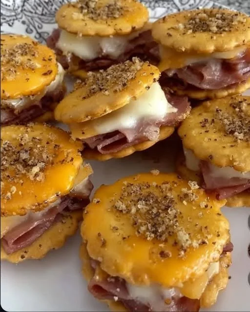 Delicious cheddar cheese appetizers platter with various toppings
